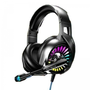 EARPHONE MOXOM WITH ADJUSTABLE MIC 3D SURROUND RGB FOR GAMING WIRED